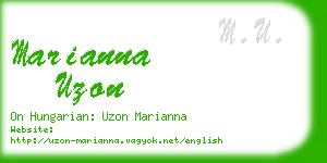 marianna uzon business card